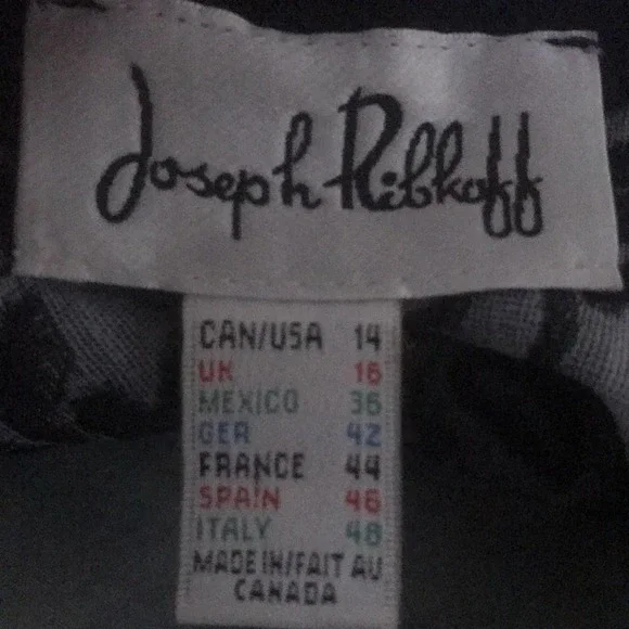 Joseph Ribkoff Black/White Jacket Style 202367 Size 14